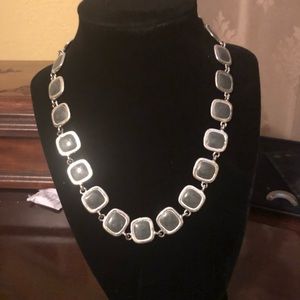 Reversible black and grey necklace.